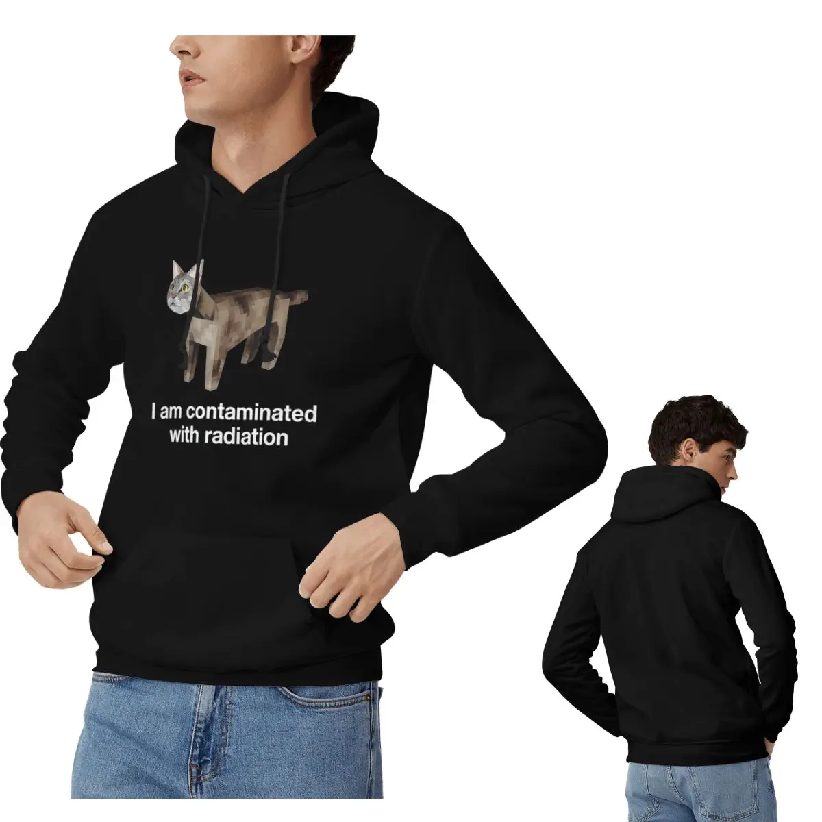 Winter Clothing Meme - Contaminated Cat Radiation Funny Meme Hoodies