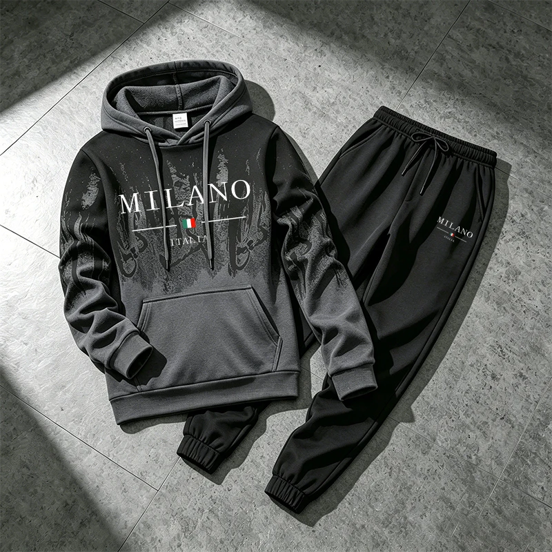 Winter Clothing - Splashed ink Men's Hoodie Tracksuit Casual