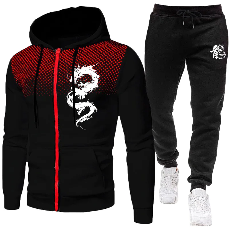 Winter Clothing - Men's Paris Dragon Pattern Fashion Print