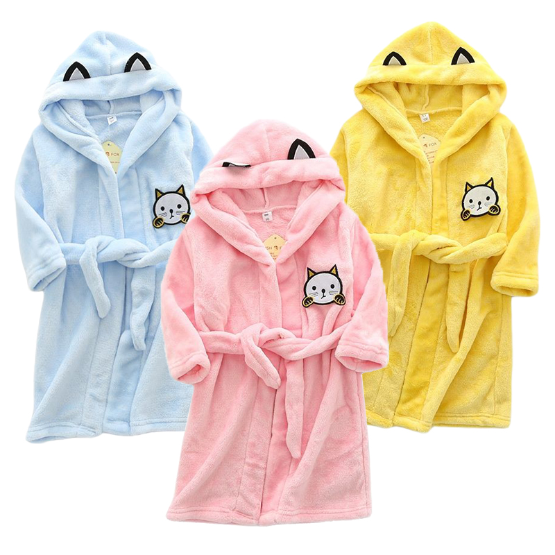 Kids Cartoon Cat Robes New Win - Winter Clothing Baby Girl review and price