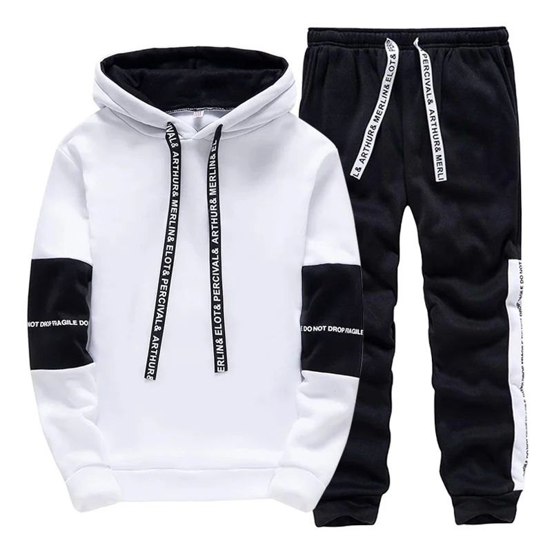 Black White Men's Tracksuit Fa - Winter Clothing review and price
